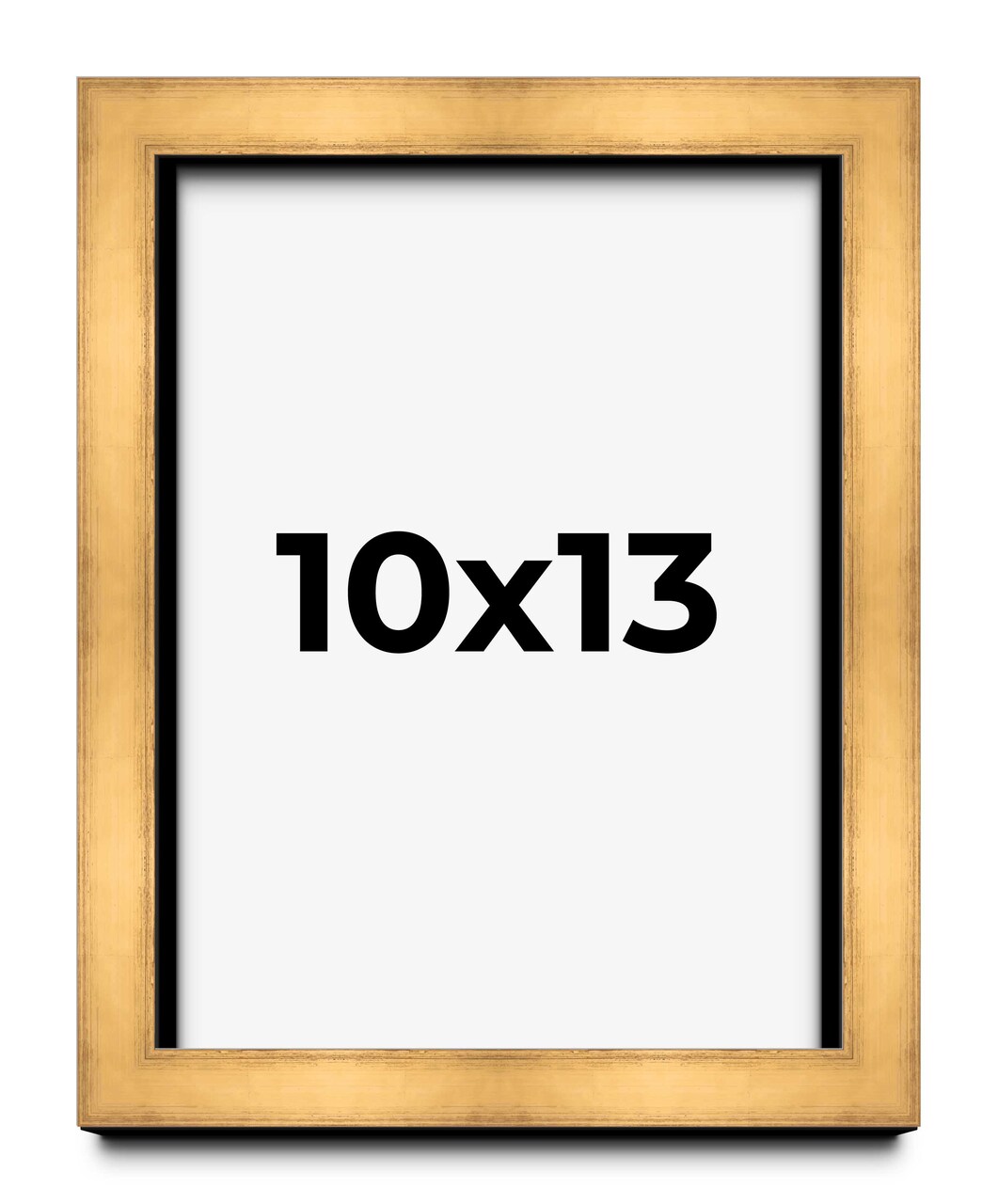 Photo Size Shadow Box 1.5" Depth Gold Picture Frame - UV Acrylic, Backing, Hanging Hardware